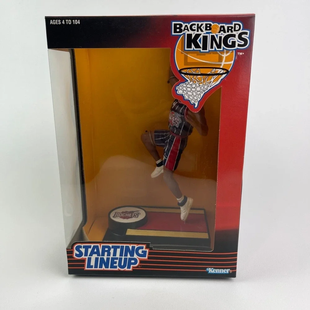 Starting Lineup Houston Rockets Charles Barkley Figure NBA 1997 Backboard King